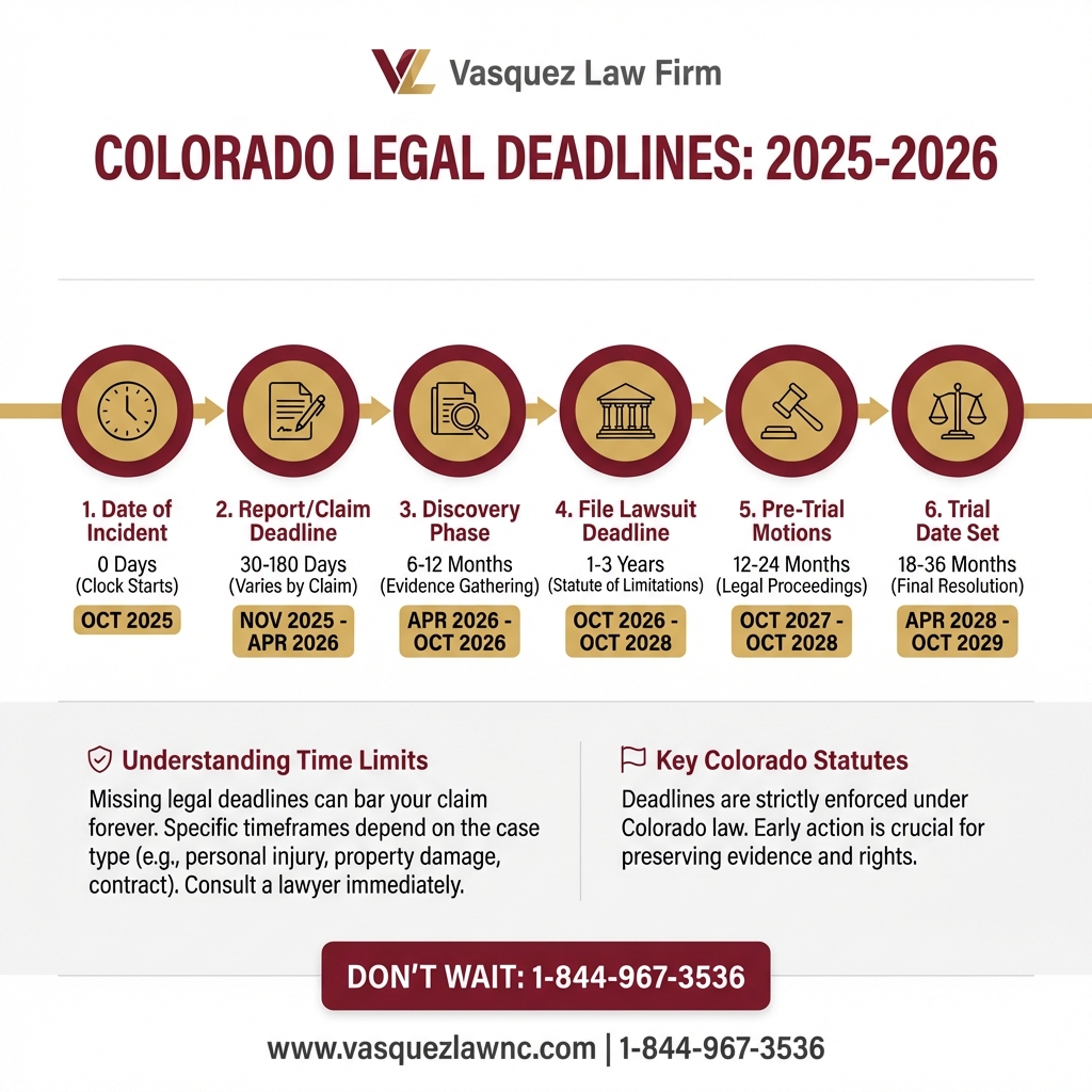 Línea de Tiempo del Proceso para Compensación Laboral en Colorado 2026: Guía Completa para Trabajadores Lesionados