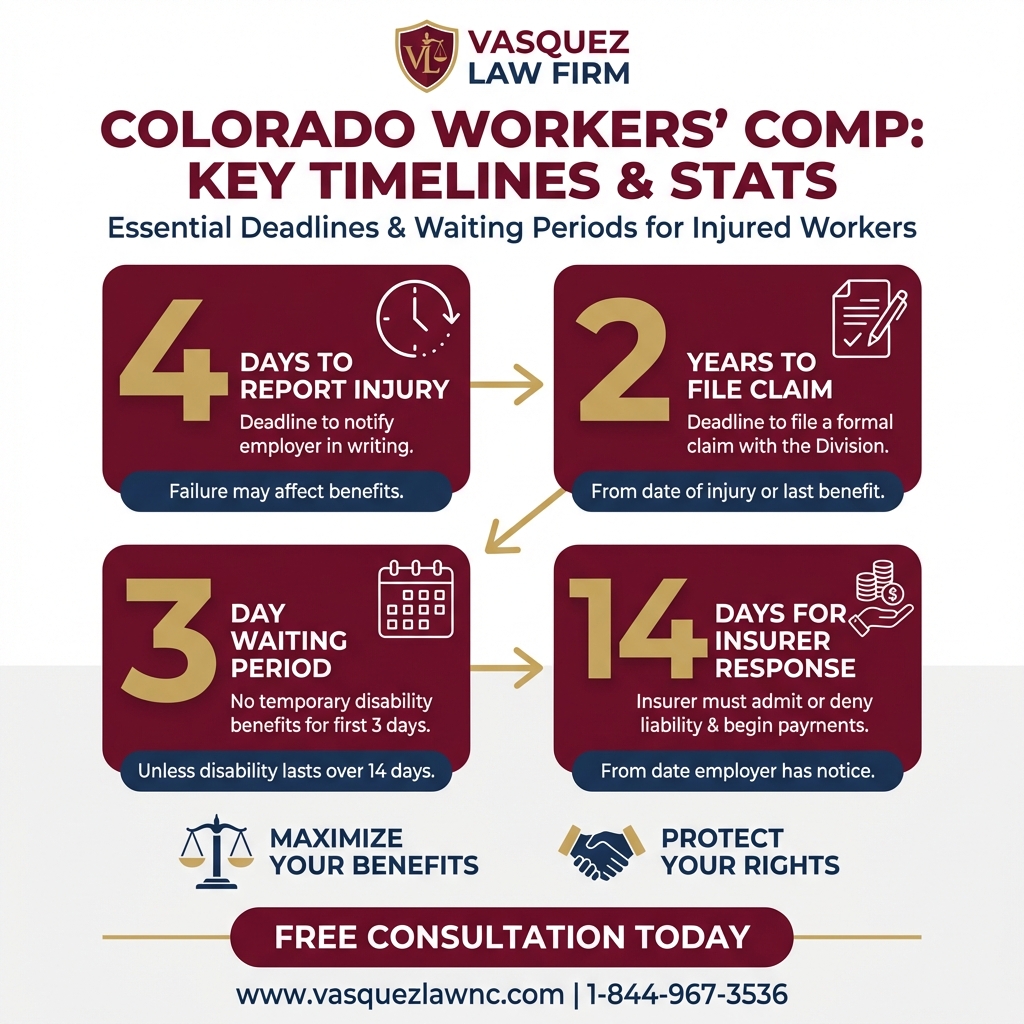 Línea de Tiempo del Proceso para Compensación Laboral en Colorado: Todo lo que Debes Saber en 2026