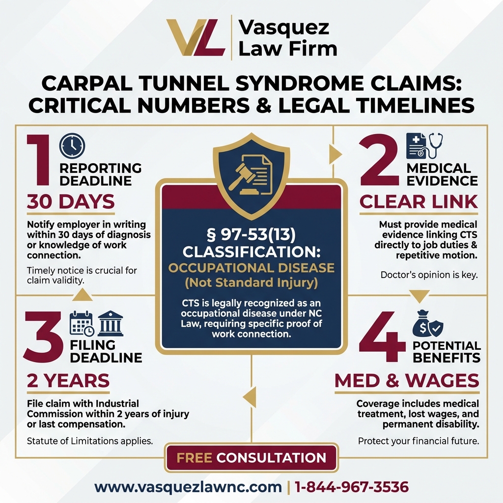 Key Statistics and Data for Carpal Tunnel Syndrome Claims in Smithfield NC 2026: What to Know