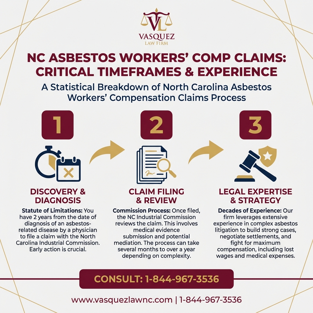 Línea de Tiempo del Proceso para Exposición al Asbesto y su Impacto en Reclamos por Compensación Laboral en Carolina del Norte en 2026