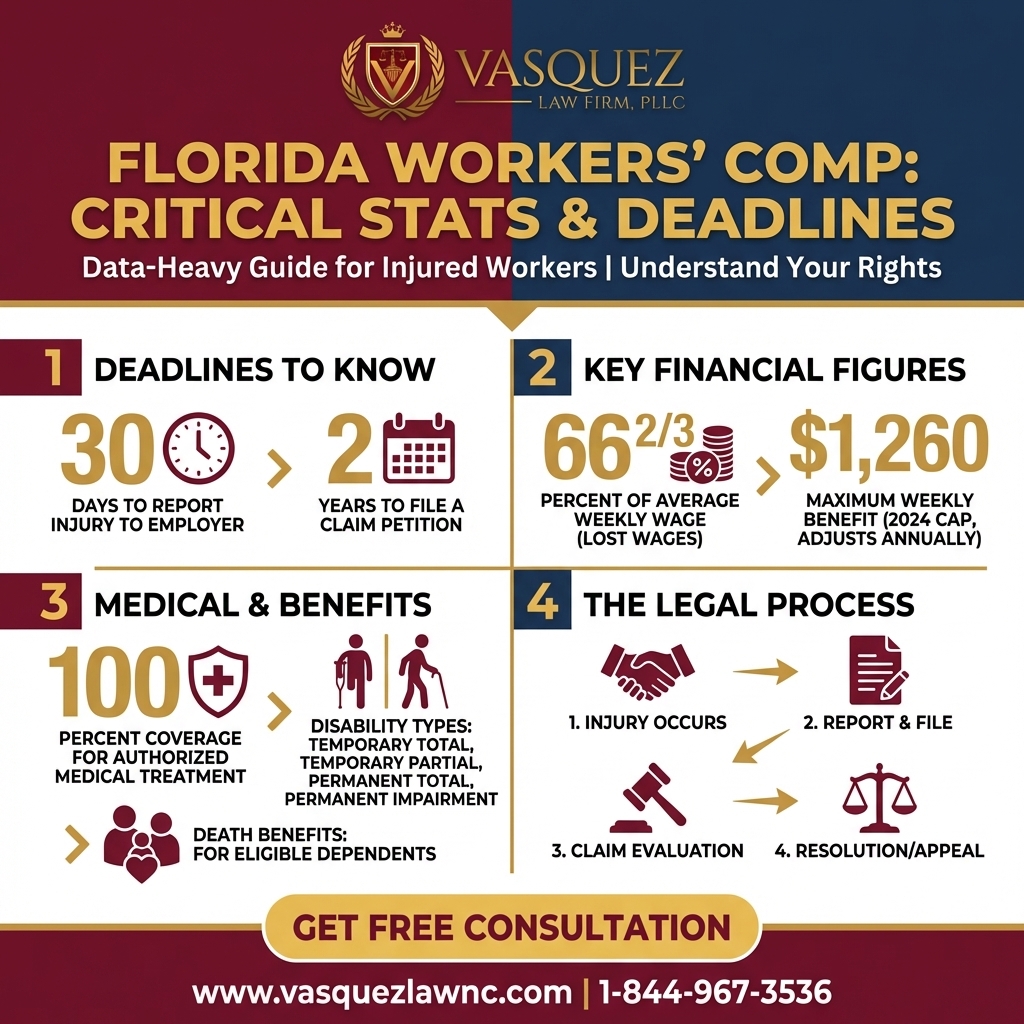 Estadísticas Clave y Datos para Compensación Laboral en Florida: Claves para Recuperarte en 2026