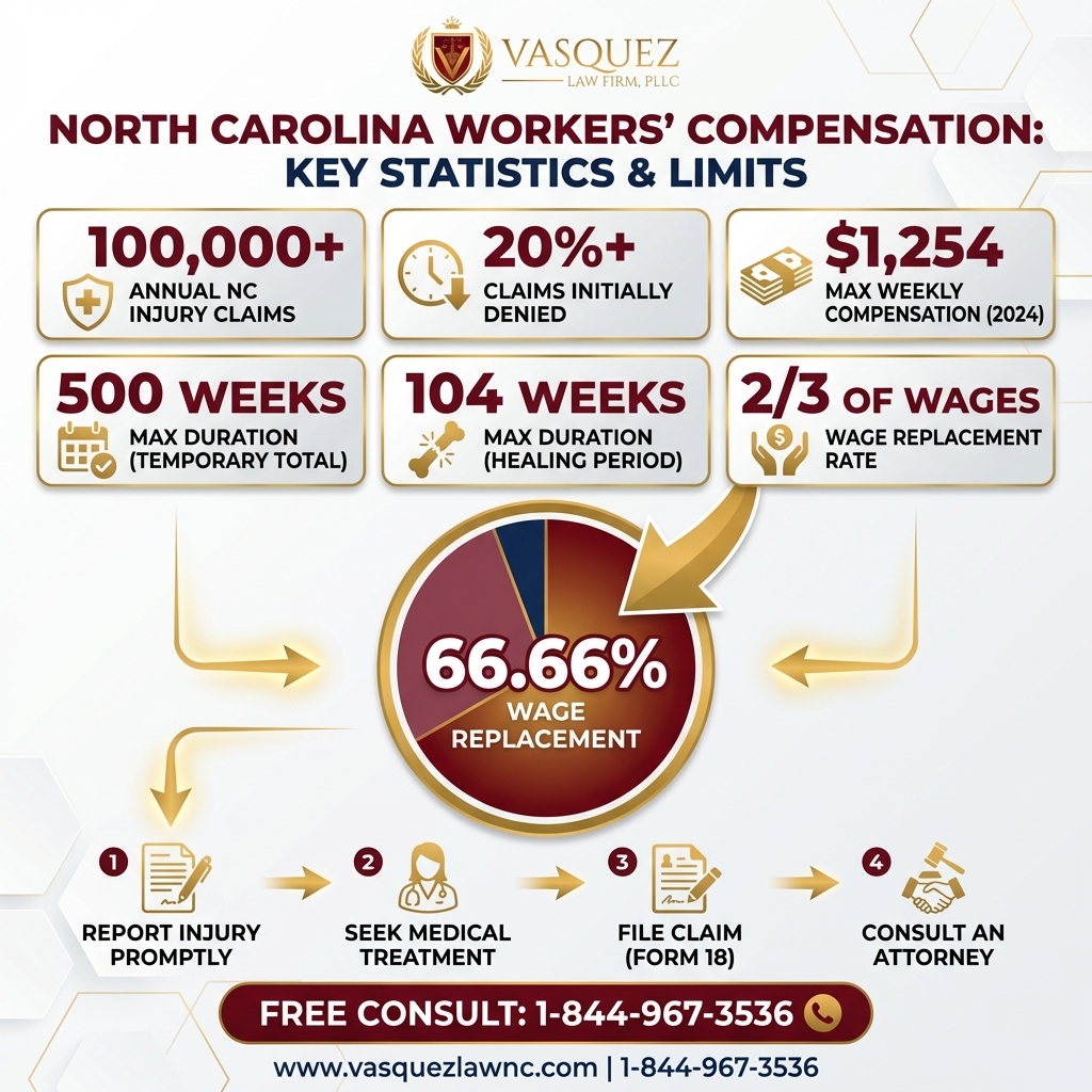 Línea de Tiempo del Proceso para Reclamos por Lesiones Laborales en Raleigh NC: Guía Completa 2026